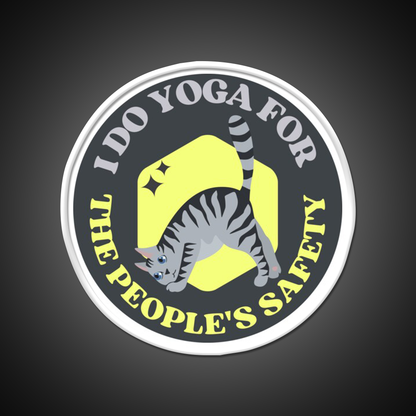 I Do Yoga For The Peoples Safety Yoga Cat Yoga Led Neon Sign Rgb Color