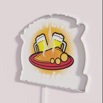 I Dont Give A Schnitzel Germany Food Rgb Led Neon Sign - Shineneon