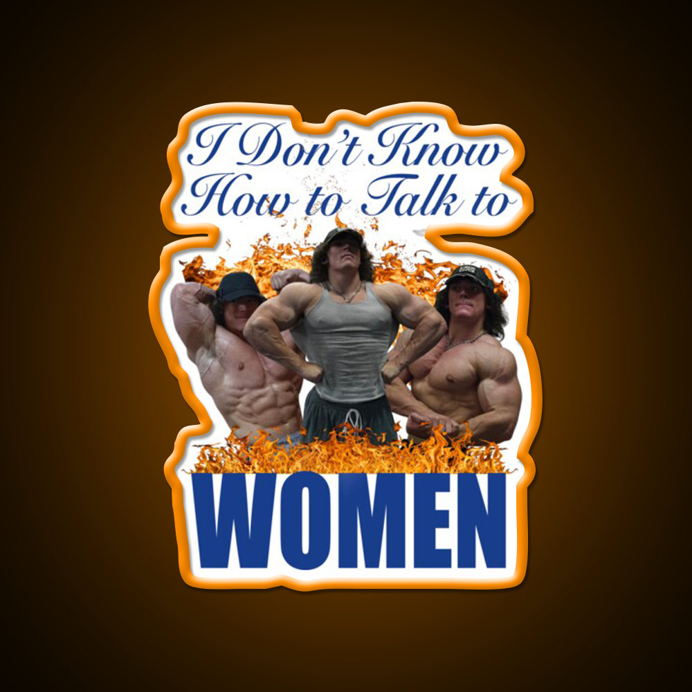 I Dont Know How To Talk To Women Gym Fitness Led Neon Sign Rgb Color - LED neon sign view 6