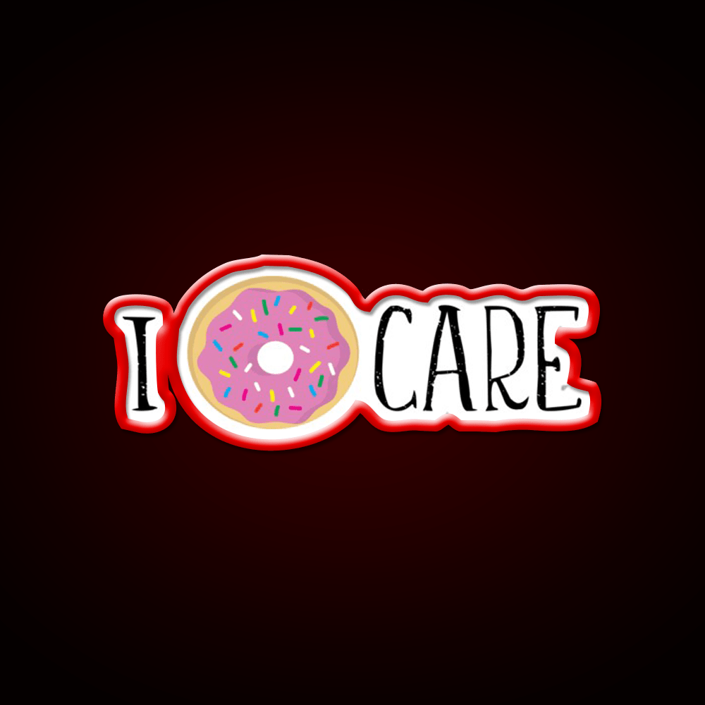 I Donut Care Fast Food Led Neon Sign For Burger Place Rgb Color - Shineneon