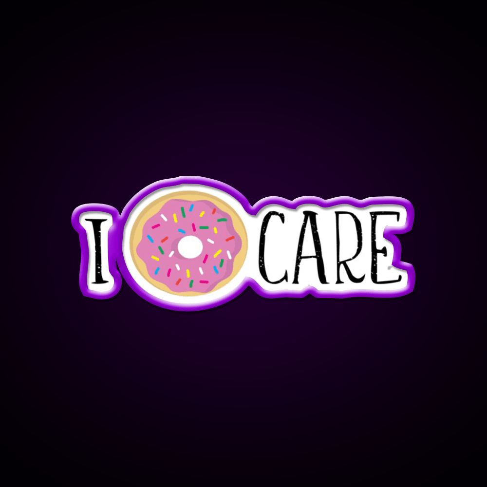 I Donut Care Fast Food Led Neon Sign For Burger Place Rgb Color - Shineneon