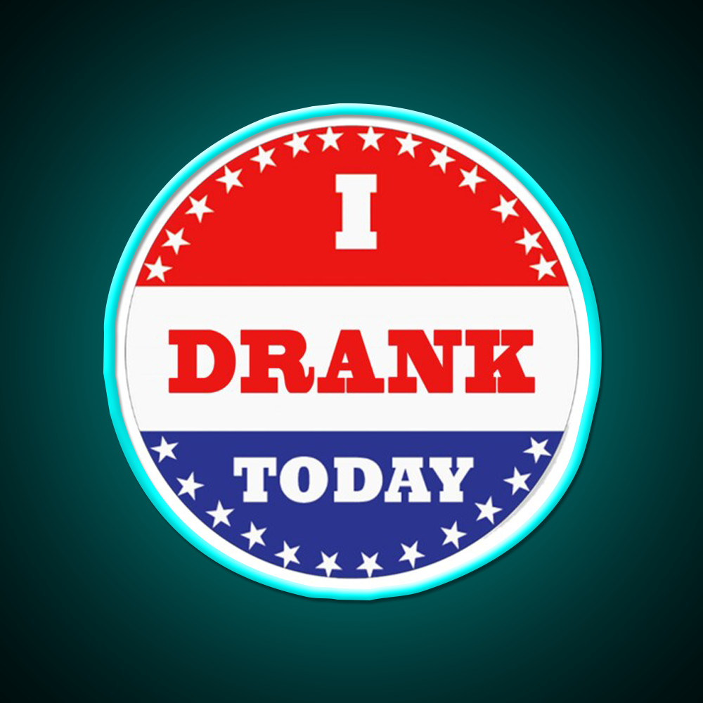 I Drank Today Beer Bar Decor Led Neon Sign Rgb Color - Size and dimension reference
