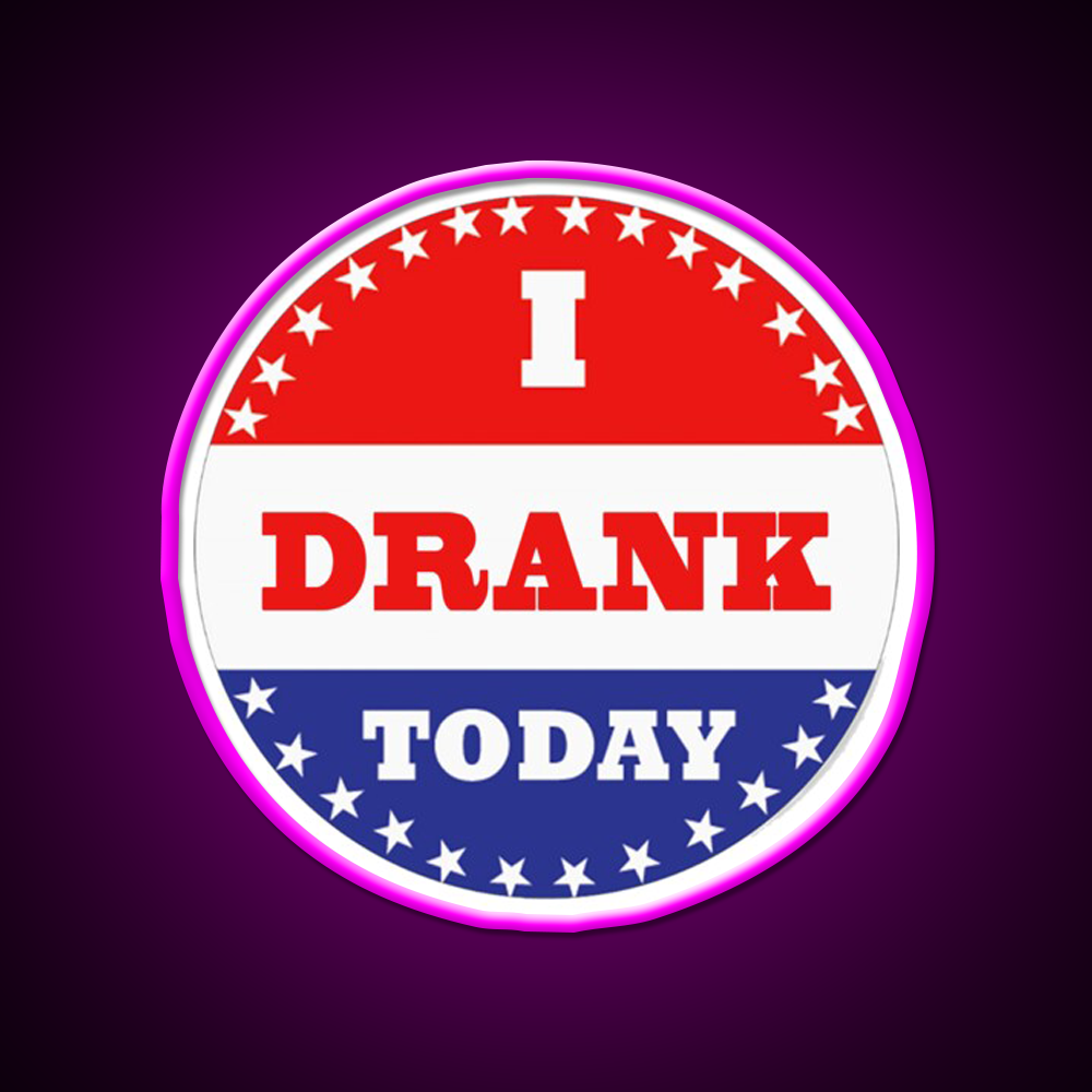 I Drank Today Beer Bar Decor Led Neon Sign Rgb Color - Neon sign mounted on wall in room