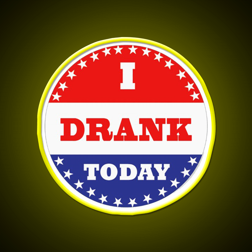 I Drank Today Beer Bar Decor Led Neon Sign Rgb Color - Custom LED neon sign front view