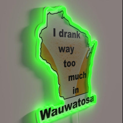 I Drank Way Too Much In Wauwatosa Rgb Led Neon Sign - Shineneon