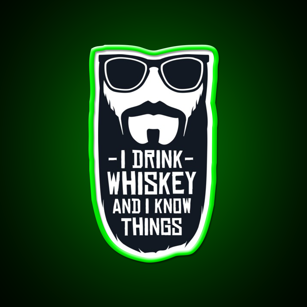 I Drink Whiskey And I Know Things Whiskey Drink Bar Led Neon Sign Rgb Color