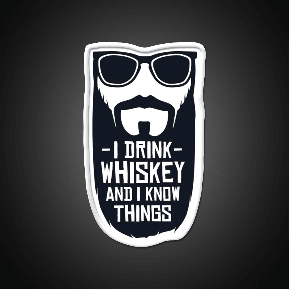 I Drink Whiskey And I Know Things Whiskey Drink Bar Led Neon Sign Rgb Color - Shineneon