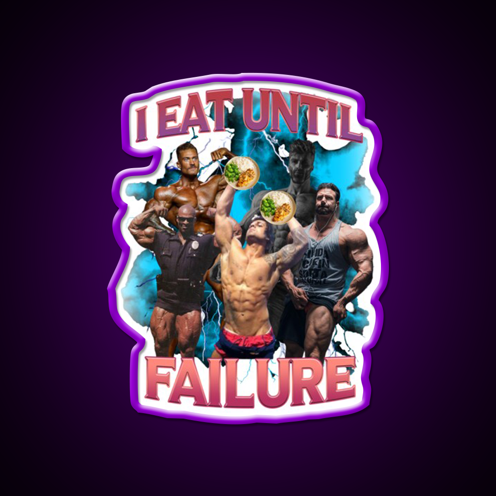 I Eat Until Failure Gym Fitness Led Neon Sign Rgb Color - LED neon sign view 9