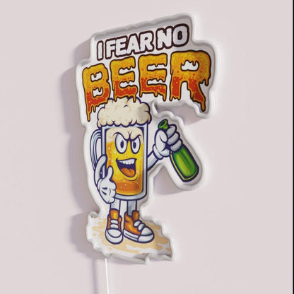 I Fear No Beer Cartoon Beer Rgb Led Neon Sign - Shineneon