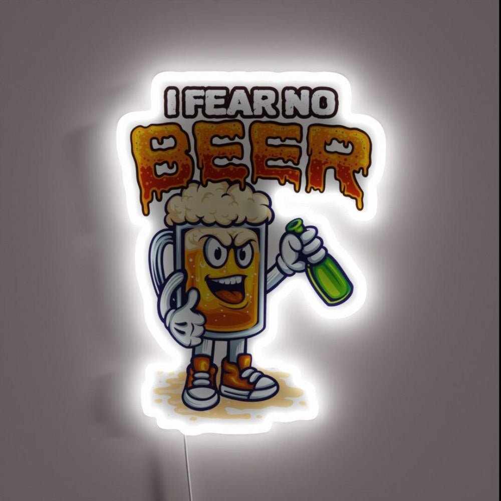 I Fear No Beer Cartoon Beer Rgb Led Neon Sign - Shineneon