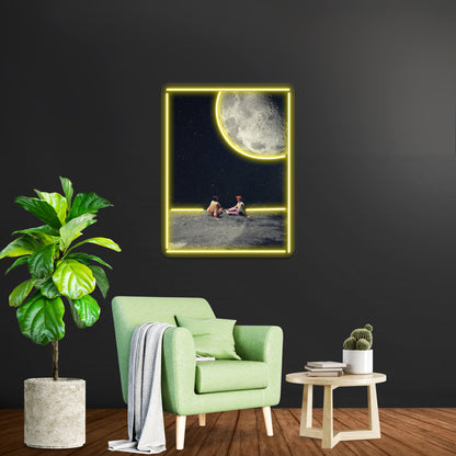 I Need Space Crying Comic Girl Artwork Led Custom Signs