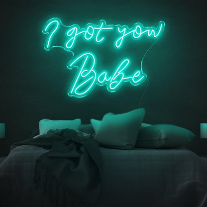 I Got You Babe White Led Neon Sign For Couples Bedroom Decor | Shineneon