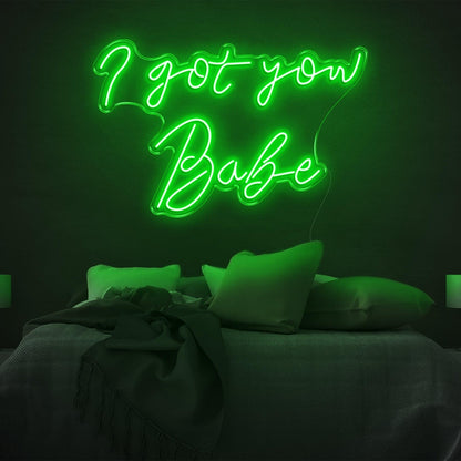I Got You Babe White Led Neon Sign For Couples Bedroom Decor | Shineneon