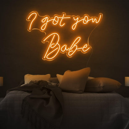I Got You Babe White Led Neon Sign For Couples Bedroom Decor | Shineneon