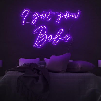 I Got You Babe White Led Neon Sign For Couples Bedroom Decor | Shineneon