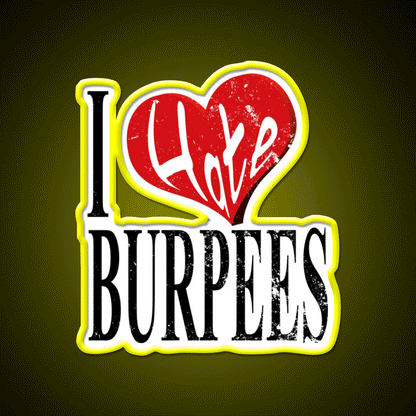 I Hate Burpees Bodybuilding Gym Fitness Gym Fitness Led Neon Sign Rgb Color
