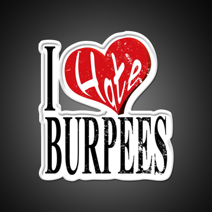 I Hate Burpees Bodybuilding Gym Fitness Gym Fitness Led Neon Sign Rgb Color
