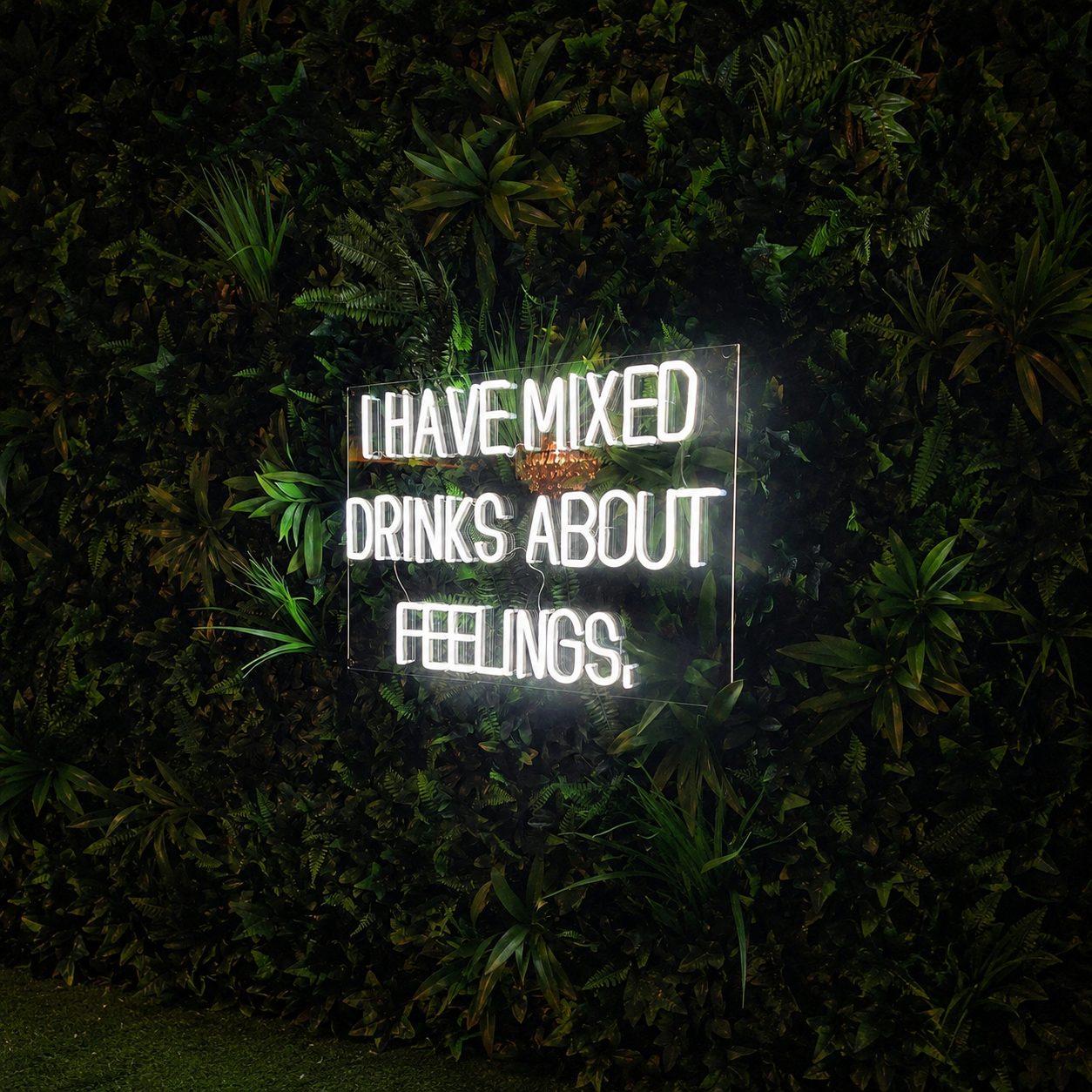 I Have Mixed Drinks About Feelings Wall Decor LED Neon Sign - 01 Original Product Image