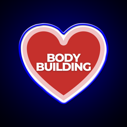 I Heart Bodybuilding Gym Fitness Led Neon Sign Rgb Color