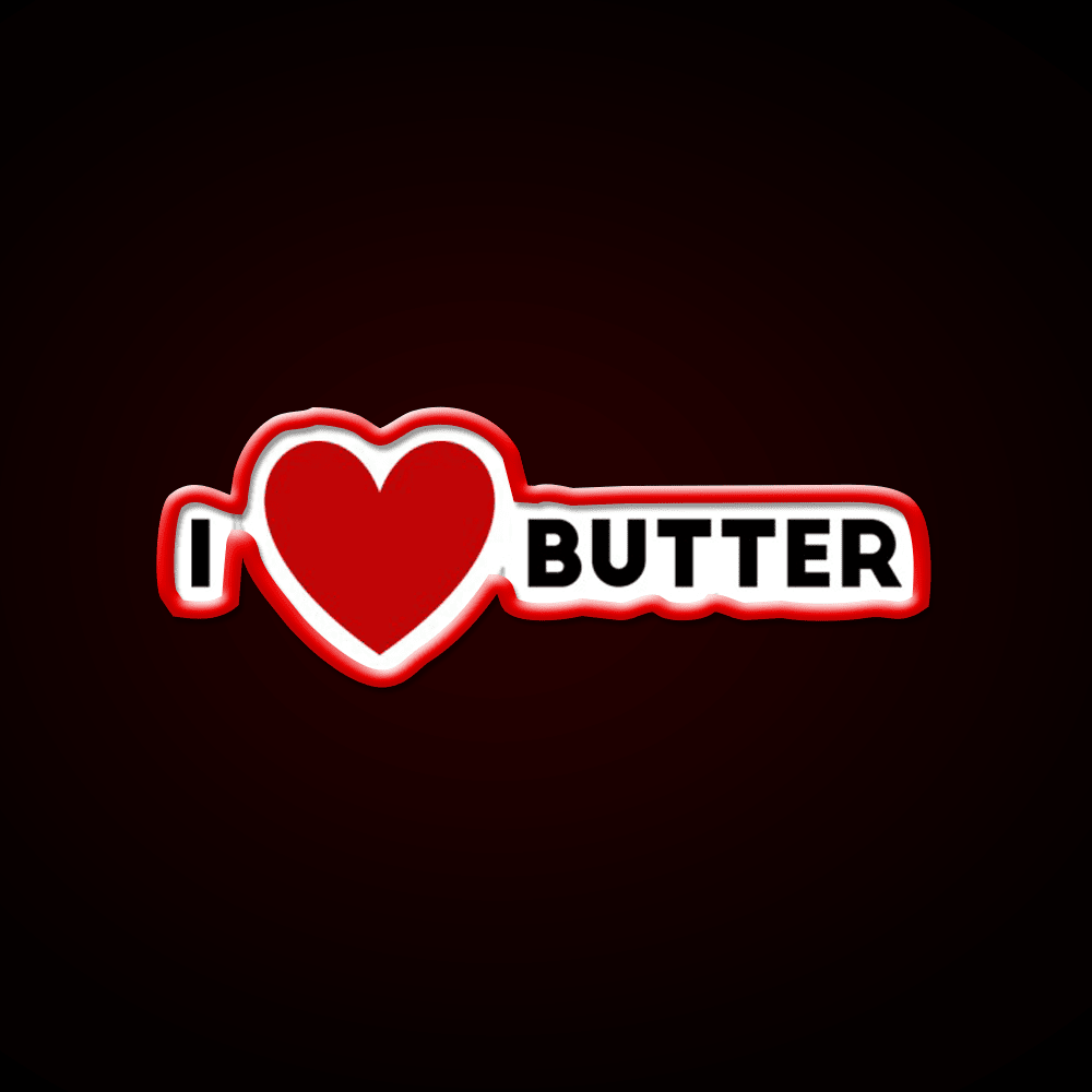 I Heart Butter Fast Food Led Neon Sign For Burger Place Rgb Color - Shineneon