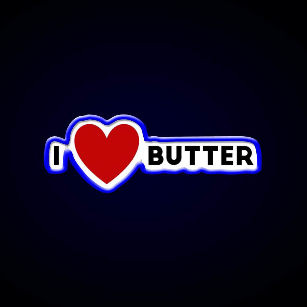 I Heart Butter Fast Food Led Neon Sign For Burger Place Rgb Color - Shineneon