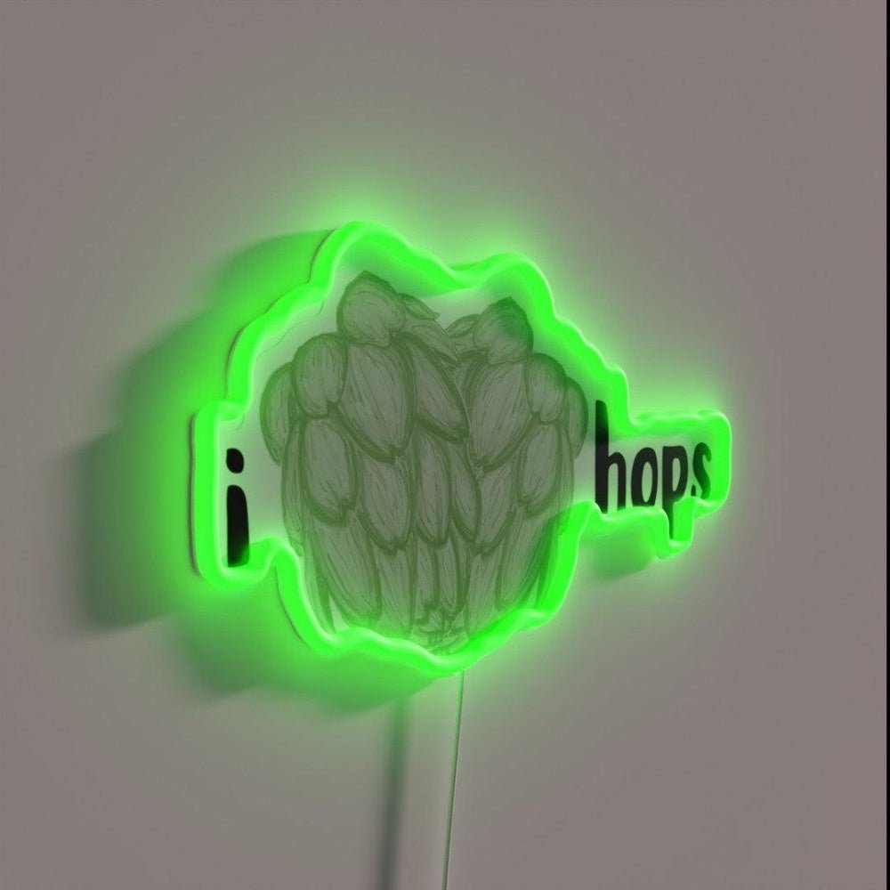 I Heart Hops Rgb Led Neon Sign - Shineneon