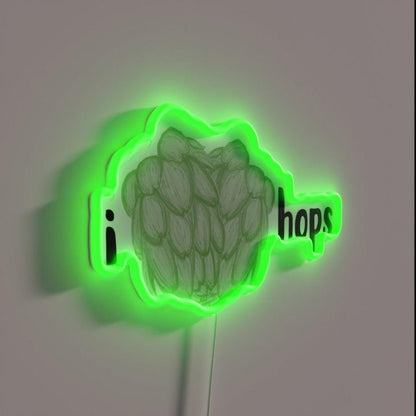 I Heart Hops Rgb Led Neon Sign - Shineneon