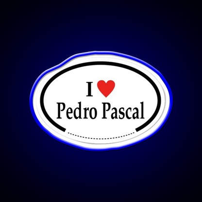 I Heart Pedro Pascal Whiskey Drink Bar Led Neon Sign Rgb Color