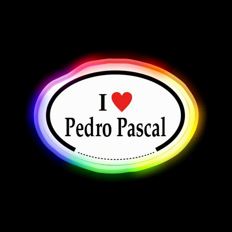 I Heart Pedro Pascal Whiskey Drink Bar Led Neon Sign Rgb Color