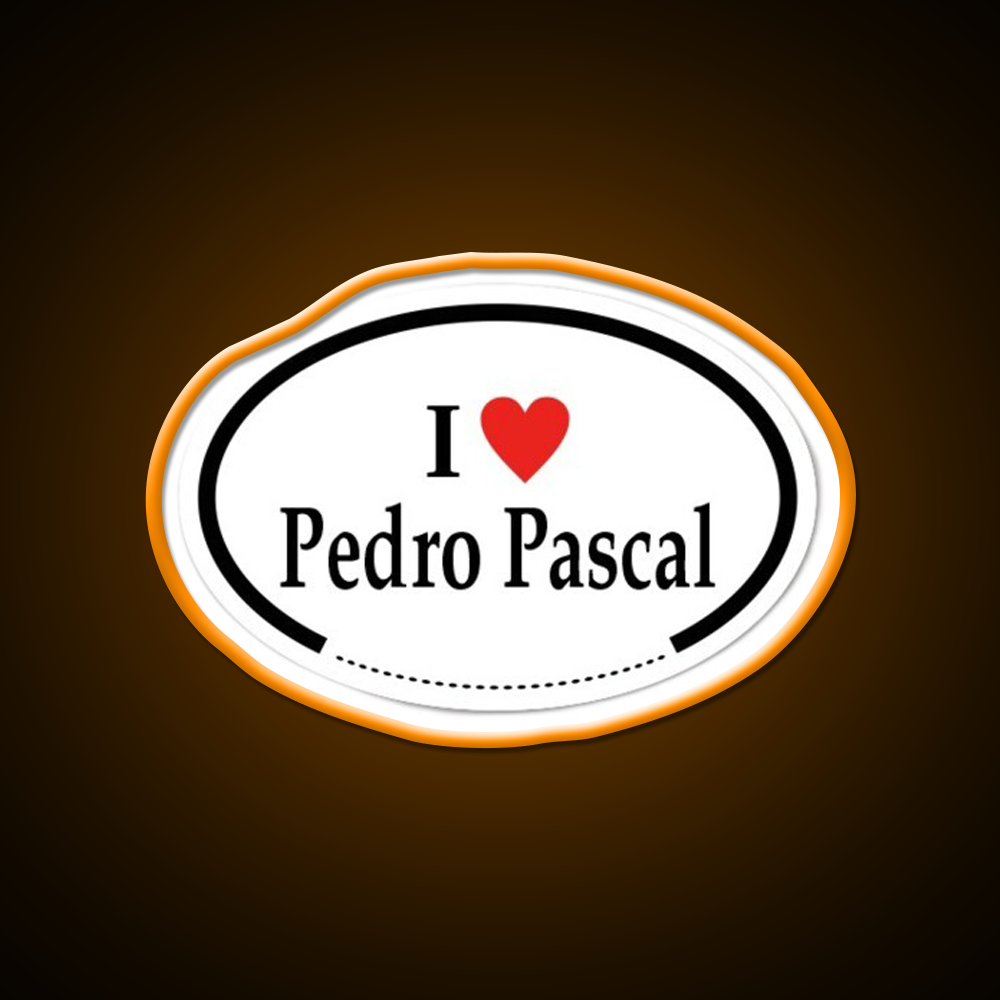 I Heart Pedro Pascal Whiskey Drink Bar Led Neon Sign Rgb Color