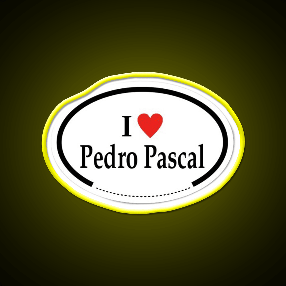 I Heart Pedro Pascal Whiskey Drink Bar Led Neon Sign Rgb Color - Shineneon