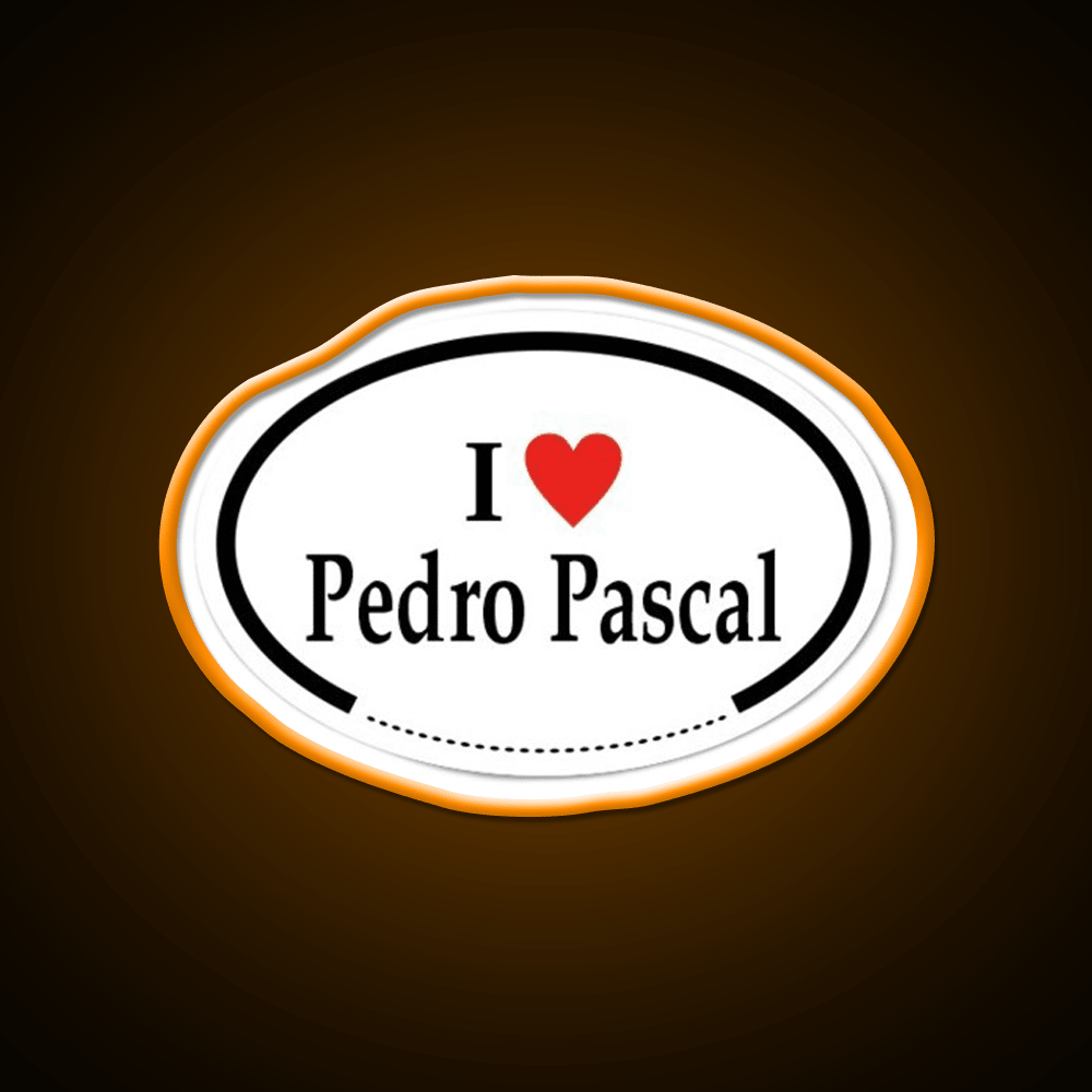 I Heart Pedro Pascal Whiskey Drink Bar Led Neon Sign Rgb Color - Shineneon