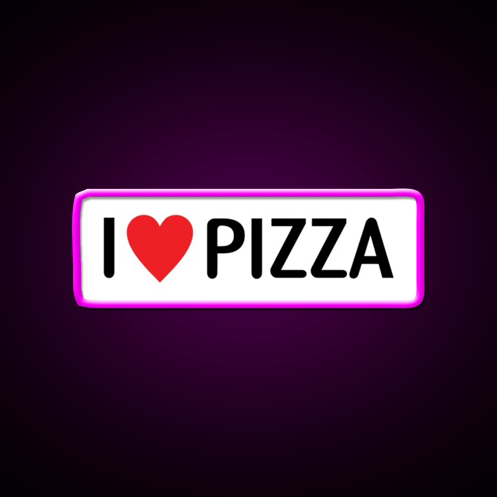 I Heart Pizza Fast Food Led Neon Sign For Burger Place Rgb Color - Shineneon