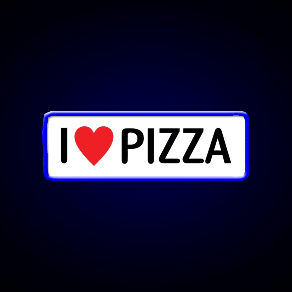 I Heart Pizza Fast Food Led Neon Sign For Burger Place Rgb Color - Shineneon