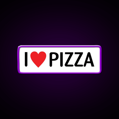 I Heart Pizza Fast Food Led Neon Sign For Burger Place Rgb Color - Shineneon