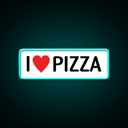 I Heart Pizza Fast Food Led Neon Sign For Burger Place Rgb Color - Shineneon