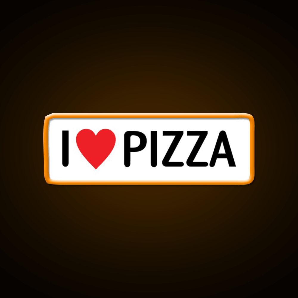 I Heart Pizza Fast Food Led Neon Sign For Burger Place Rgb Color - Shineneon