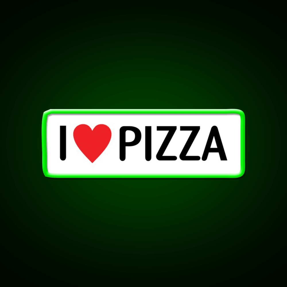 I Heart Pizza Fast Food Led Neon Sign For Burger Place Rgb Color - Shineneon
