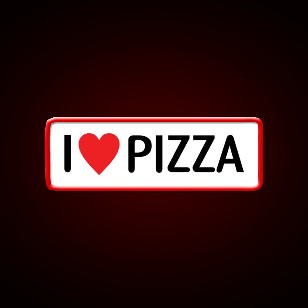 I Heart Pizza Fast Food Led Neon Sign For Burger Place Rgb Color - Shineneon