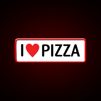 I Heart Pizza Fast Food Led Neon Sign For Burger Place Rgb Color - Shineneon