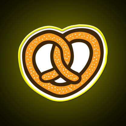 I Heart Pretzels Pattern Snack Food Led Neon Sign Rgb Color - Shineneon