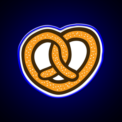 I Heart Pretzels Pattern Snack Food Led Neon Sign Rgb Color - Shineneon