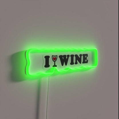 I Heart Wine Rgb Led Neon Sign - Shineneon