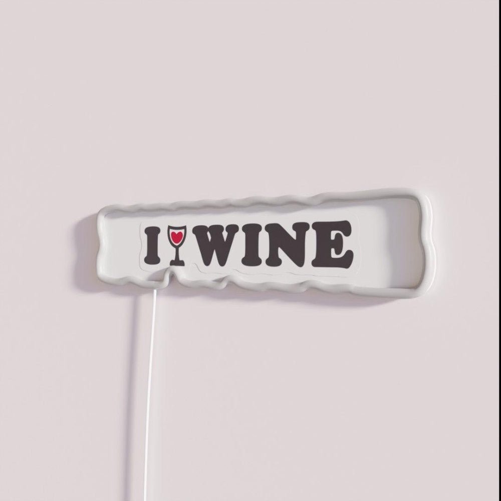 I Heart Wine Rgb Led Neon Sign - Shineneon