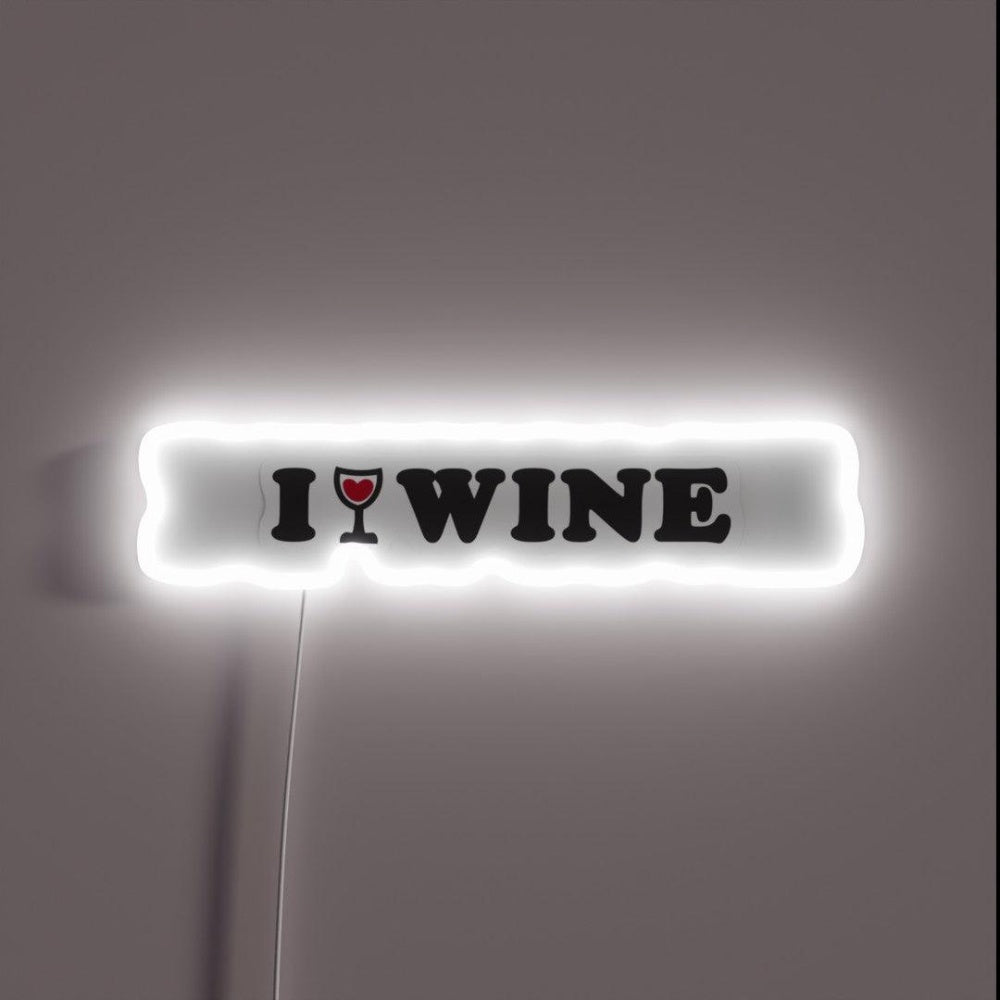 I Heart Wine Rgb Led Neon Sign - Shineneon