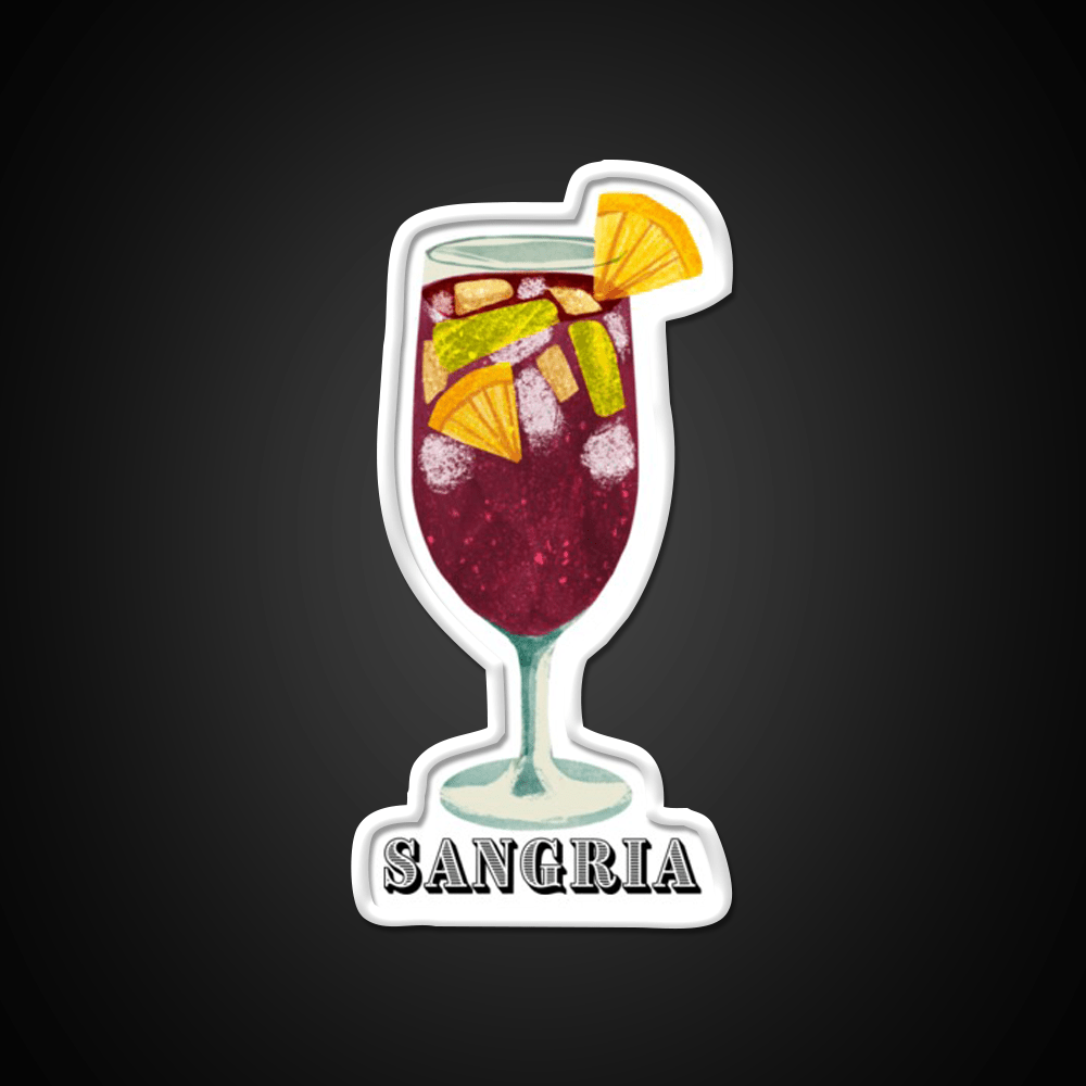 I Just Love Sangria Cocktail Bar Decor Led Neon Sign Rgb Color - Shineneon