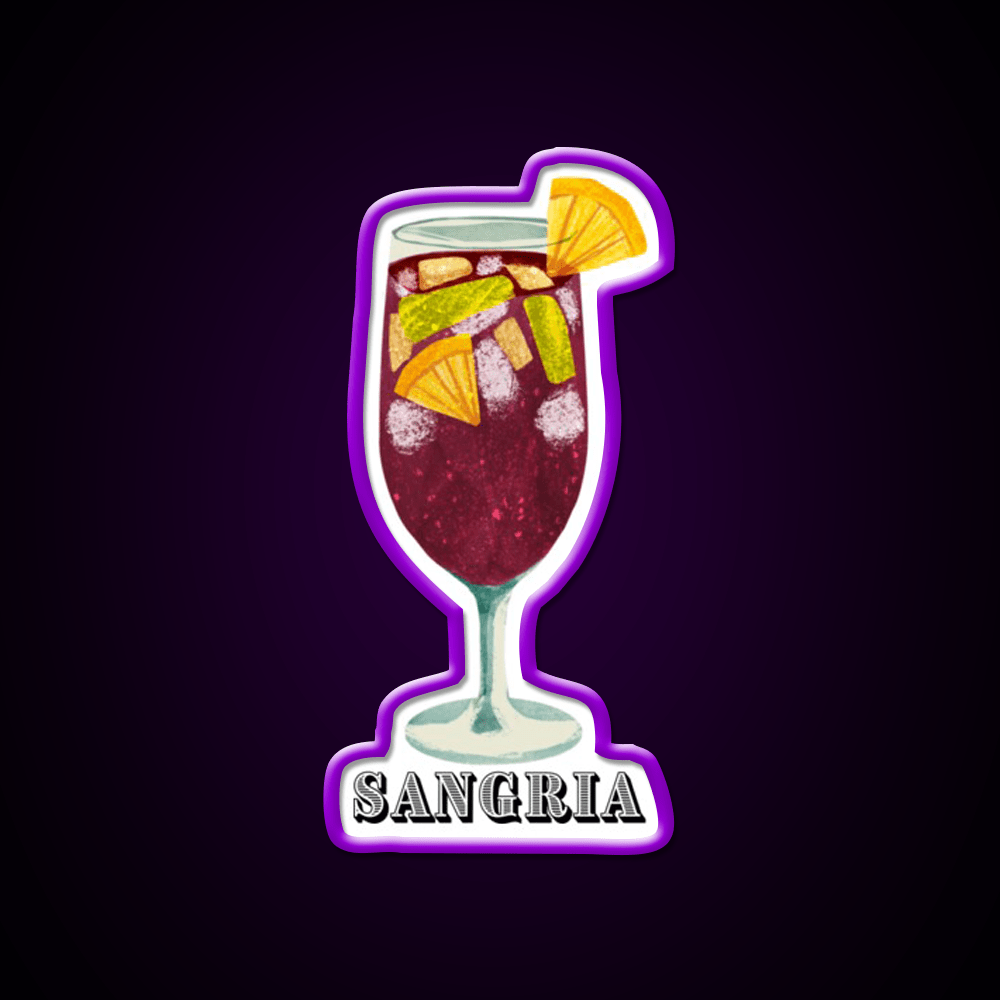 I Just Love Sangria Cocktail Bar Decor Led Neon Sign Rgb Color - Shineneon