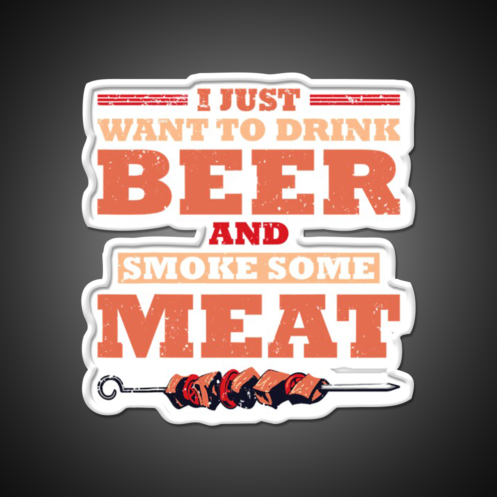 I Just Want To Drink Beer Smoke Some Beer Bar Decor Led Neon Sign Rgb Color - LED neon sign view 11
