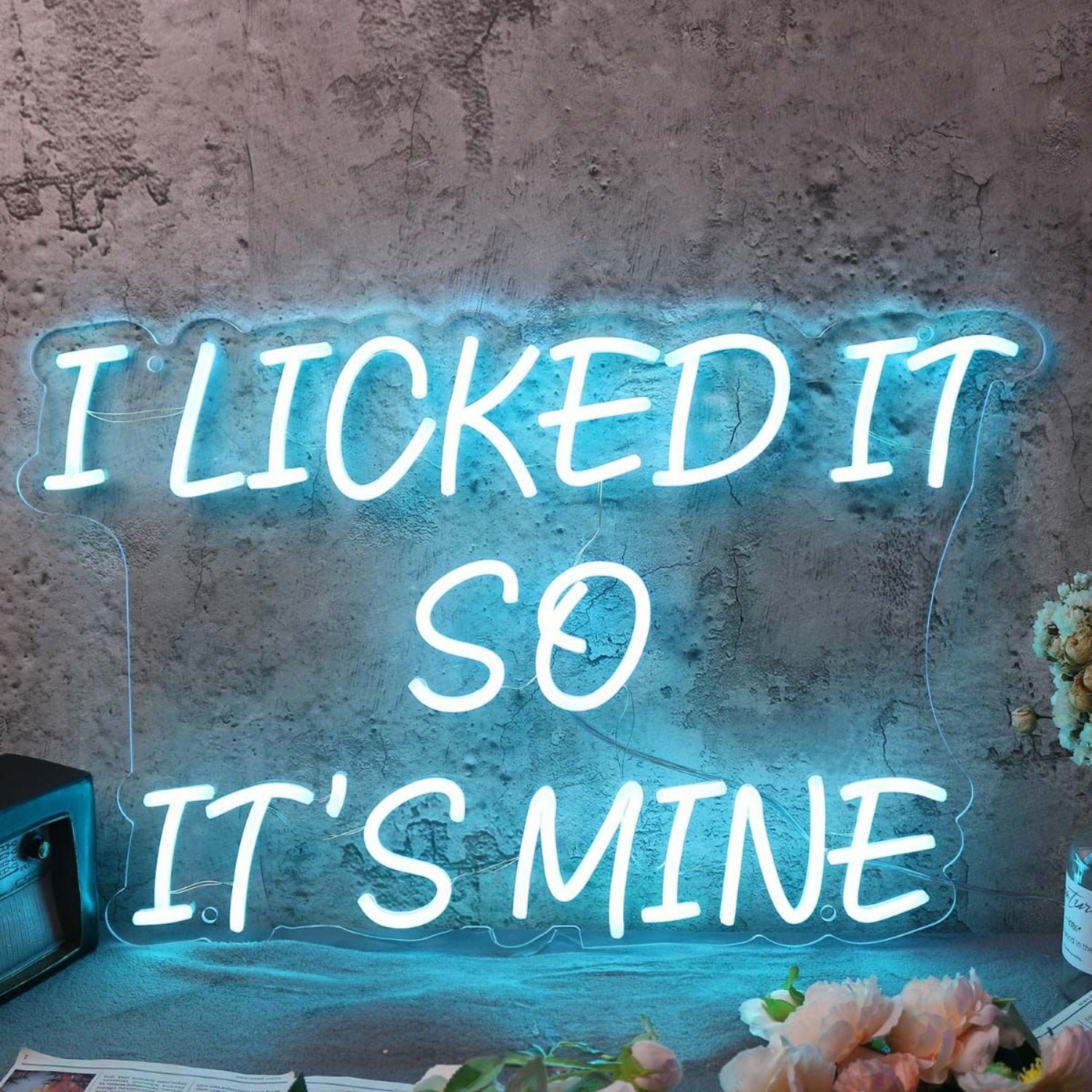 I Licked It So It Is Mine Blue Led Neon Sign | Shineneon