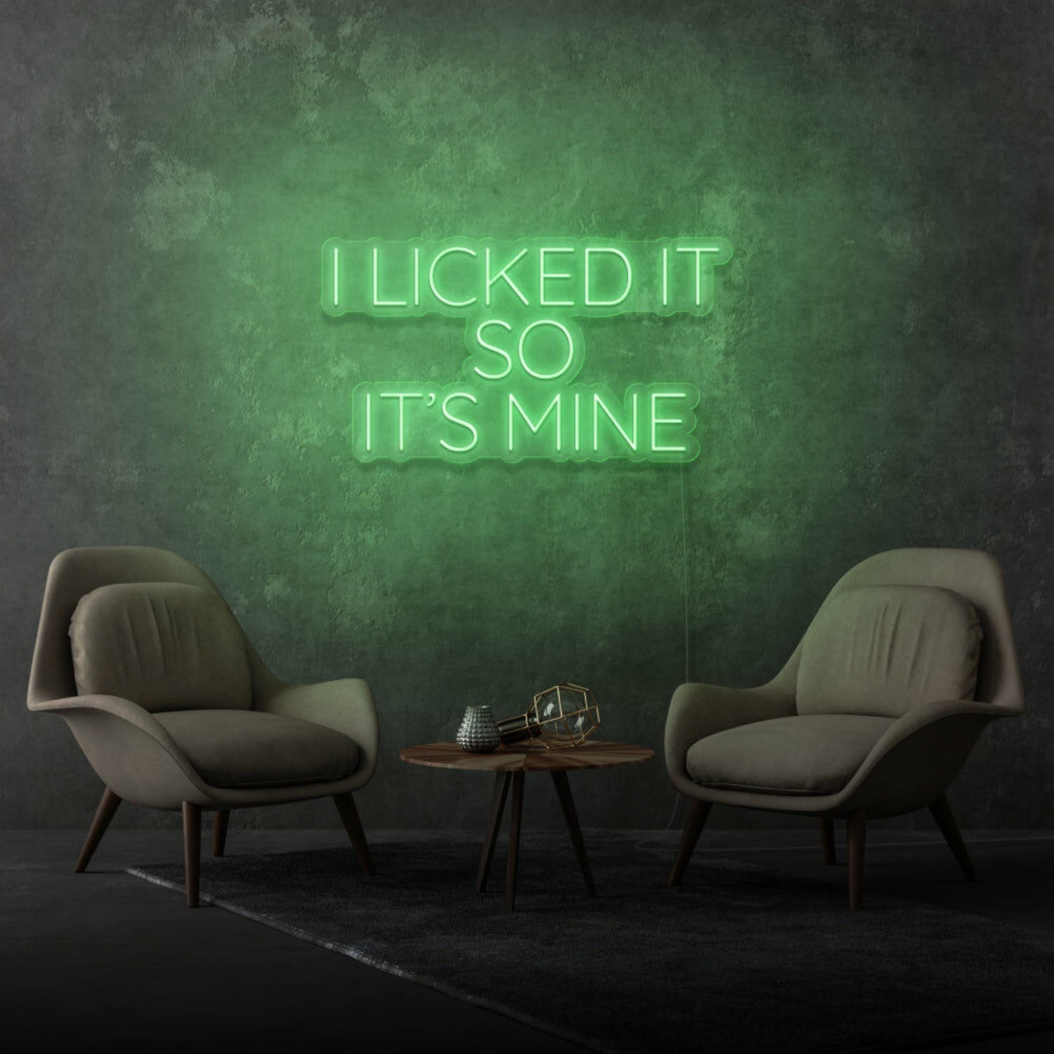 I Licked It So Its Mine Neon Playful Claim Of Ownership | Shineneon